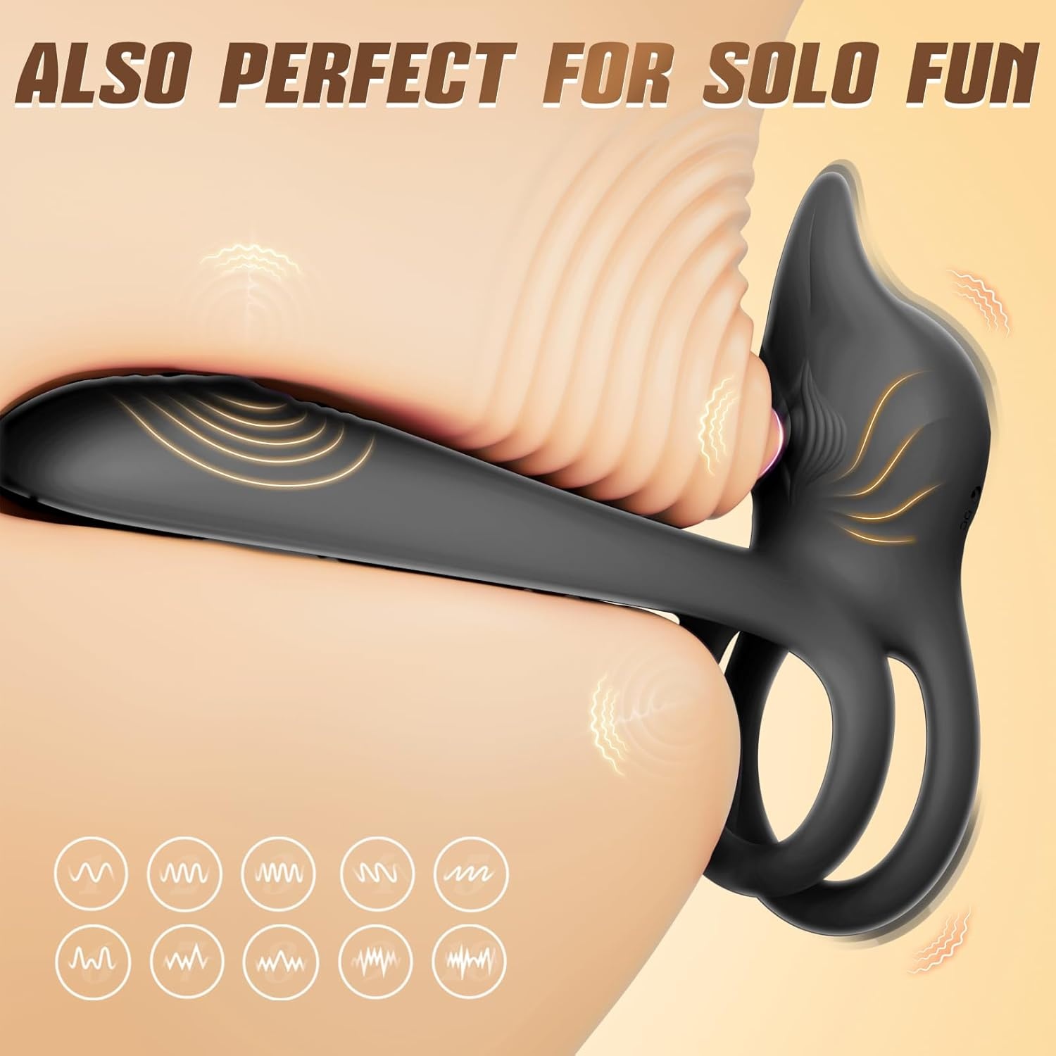 image:imageAdult Sex Toy Penis Ring MOOLIGIRL Dual Cock Ring with Rose Clit Stimulator amp G Spot Vibrater 10 Modes Mens Sex Toys for Women Couples Male Silicone Cockring Penis Sleeve Nipple Toy JewleryBlack