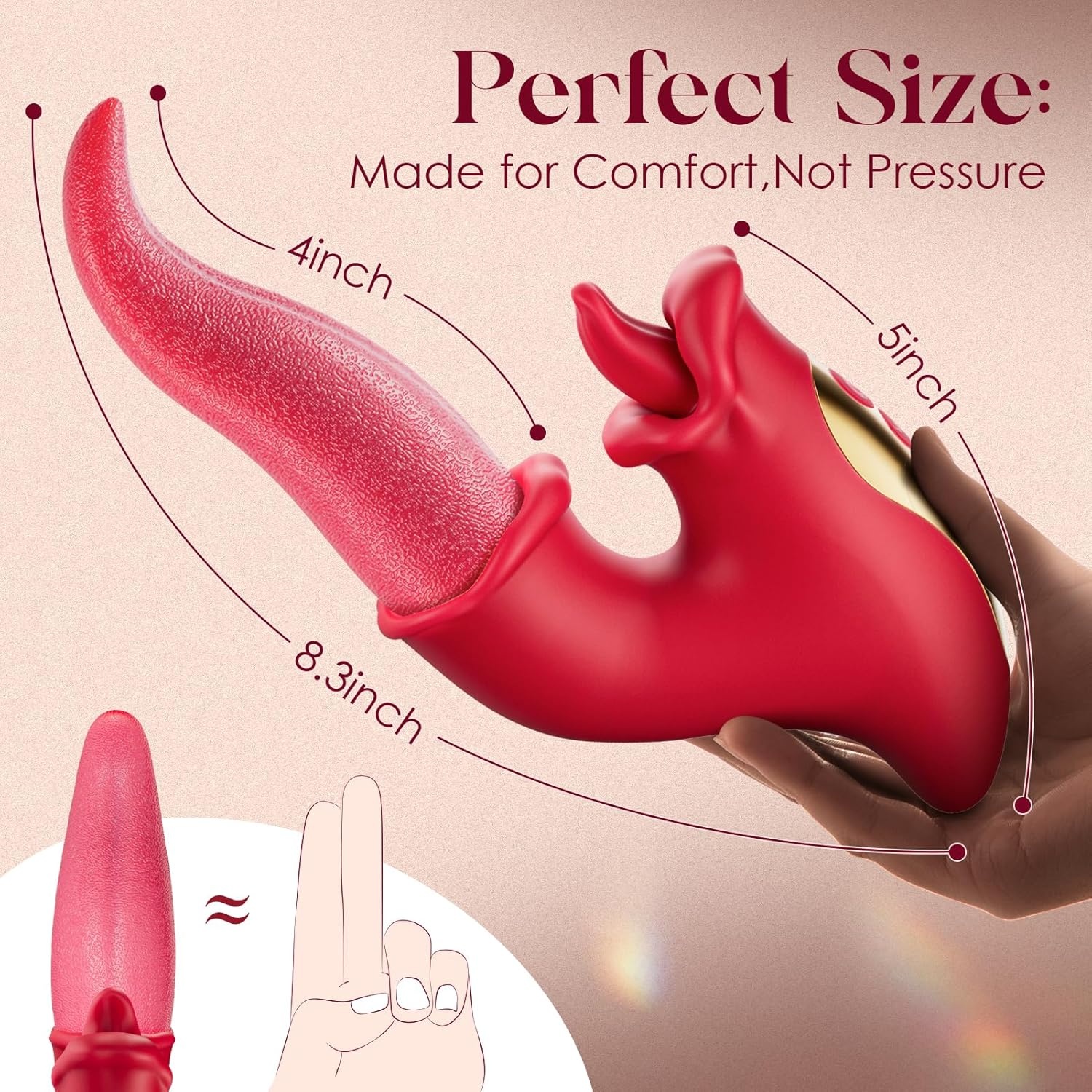 image:imageMOOLIGIRL Tongue Toy for Women 3 in 1 Tongue Vibrator Women Sex Toys G Spot Vibrator with 10 Swinging amp Vibration amp Licking Modes Female Sex Toys Thrusting Vibrator Adult Toys for Couples Sex Toy