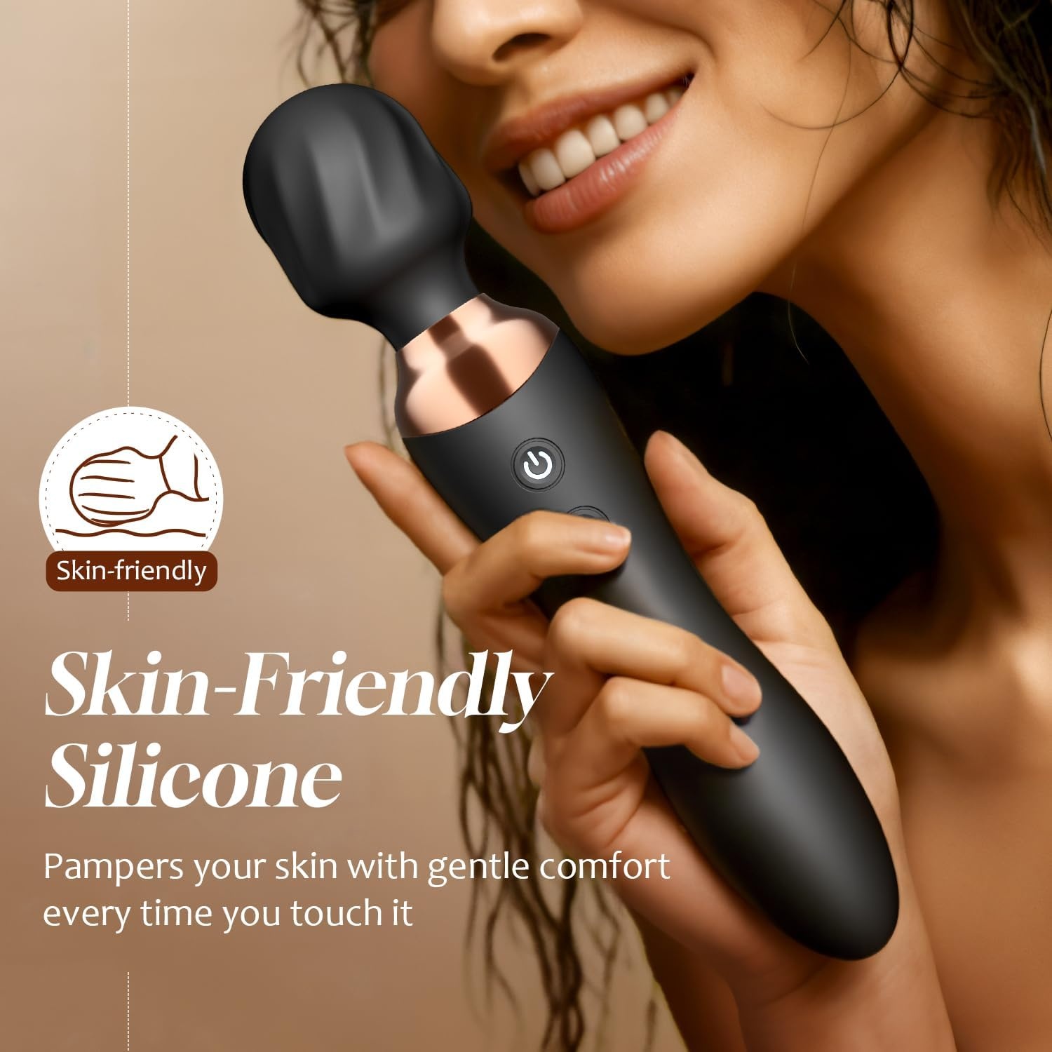 image:imageMOOLIGIRL Vibrator Wand DualEnded Dildo 24 Vibration Patterns Adult Women G Spot Sex Toy Powerful Quiet Motor Cordless amp Waterproof Massager Solo amp Couple Clitoral Nipple Weight Toys BlackBlack