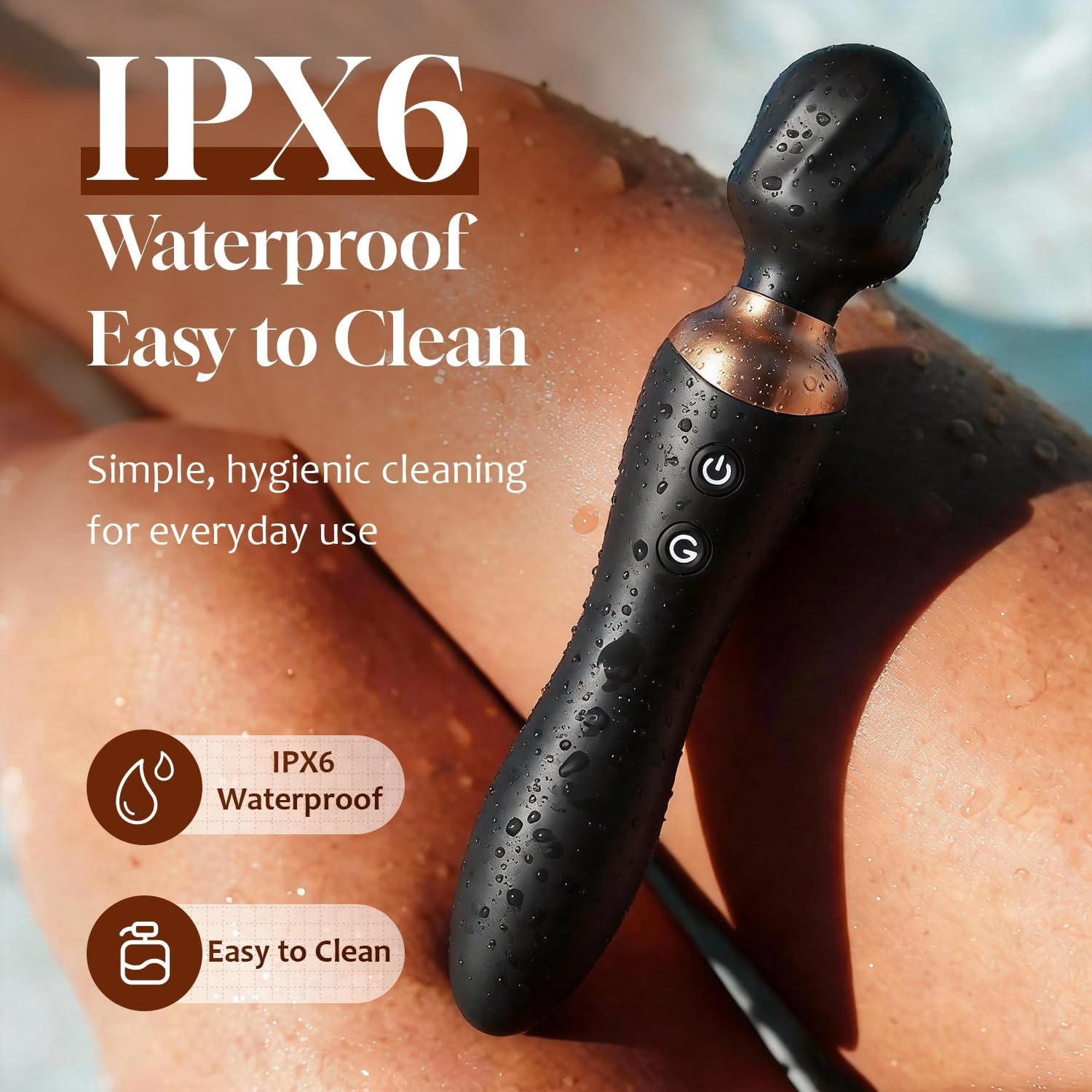 image:imageMOOLIGIRL Vibrator Wand DualEnded Dildo 24 Vibration Patterns Adult Women G Spot Sex Toy Powerful Quiet Motor Cordless amp Waterproof Massager Solo amp Couple Clitoral Nipple Weight Toys BlackBlack