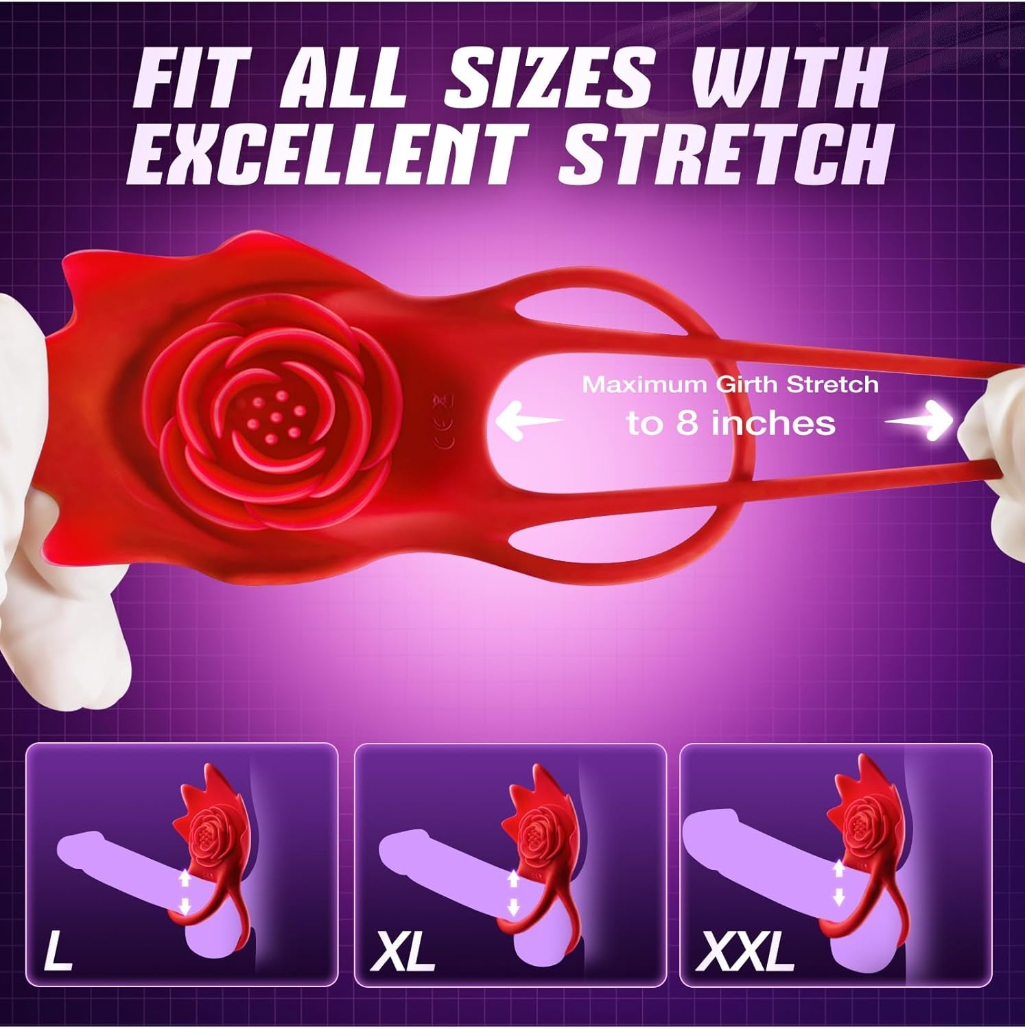 image:imageVibrating Cock Ring Sex Toys MOOLIGIRL AI Lover Rose Toy Penis Ring Vibrator Couples Sex Toys for Men Women 9 Vibration Modes App Control Clitoral Stimulator Female Adult Toys Vibrater Cockring