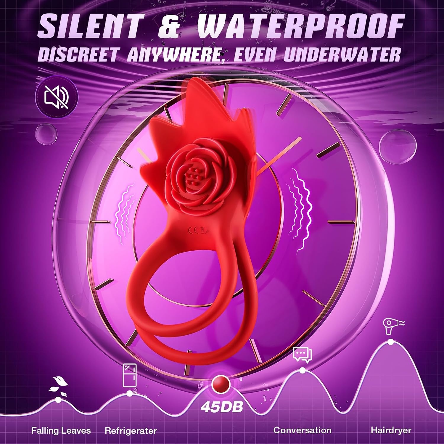 image:imageVibrating Cock Ring Sex Toys MOOLIGIRL AI Lover Rose Toy Penis Ring Vibrator Couples Sex Toys for Men Women 9 Vibration Modes App Control Clitoral Stimulator Female Adult Toys Vibrater Cockring