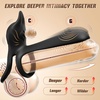 Adult Sex Toy Penis Ring – MOOLIGIRL Dual Cock Ring with Rose Clit Stimulator & G Spot Vibrater, 10 Modes Mens Sex Toys for Women Couples Male, Silicone Cockring Penis Sleeve Nipple Toy Jewlery(Black)