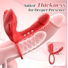 Couples Sex Toys Wearable Vibrator – MOOLIGIRL Rose Toy Vibrating Panties for Women Men, 10 Vibration Modes G Spot Vibrater, Hands Free Female Adult Toy Clitoral Stimulator Cock Ring Penis Sleeve(red vibrator)