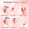 Couples Sex Toys Wearable Vibrator – MOOLIGIRL Rose Toy Vibrating Panties for Women Men, 10 Vibration Modes G Spot Vibrater, Hands Free Female Adult Toy Clitoral Stimulator Cock Ring Penis Sleeve(red vibrator)