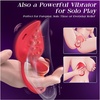 Couples Sex Toys Wearable Vibrator – MOOLIGIRL Vibrating Panties for Women Men with Flexible Bulb ＆ 9 Vibrations Modes G Spot Adult Toy, Clitoral Stimulator BDSM Cock Ring Remote Control(Heart Red)