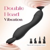 MOOLIGIRL Dildo Vibrator Kits, Women Sex Toys Adult Toy APP Control 20 Modes with 4 Replacement Silicone Heads for Solo and Couples, IPX6 G Spot Vibrators for Clitoral Nipple and S&M Floggers Black(Black)