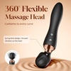 MOOLIGIRL Vibrator Wand Dual-Ended Dildo, 24 Vibration Patterns, Adult Women G Spot Sex Toy, Powerful Quiet Motor, Cordless & Waterproof Massager Solo & Couple Clitoral Nipple Weight Toys – Black(Black)