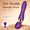 MOOLIGIRL Vibrator Wand Dual-Ended Dildo, 24 Vibration Patterns, Adult Women G Spot Sex Toy, Powerful Quiet Motor, Cordless & Waterproof Massager Solo & Couple Clitoral Nipple Weight Toys – Black(Purple)