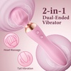 MOOLIGIRL Vibrator Wand Dual-Ended Dildo, 24 Vibration Patterns, Adult Women G Spot Sex Toy, Powerful Quiet Motor, Cordless & Waterproof Massager Solo & Couple Clitoral Nipple Weight Toys – Black(Pink)