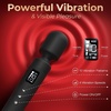 MOOLIGIRL Vibrator Wand Kits, Sex Toys for Women – 3 Silicone Attachments for Clitoral G Spot Vibrators, Nipple Toy, LCD Display, App Control, 10 Patterns, 4 Speeds, Adult Toys for Solo & Couples(Black)