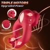 Vibrating Cock Ring Sex Toys – MOOLIGIRL Adult Toys for Couples Sex Toy with Clitoris Testicle Stimulator, 10 Modes Penis Ring with Dual Rings Male Vibrator, 3 Motors Cockring for Men Women