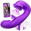 MOOLIGIRL Sucking Vibrator Women Sex Toys – AI Sync Flapping G Spot Vibrator Dildo with 7 Suction & Vibration Modes for Clitoral Nipple Stimulation, App Control Couples Thrusting Adult Toys & Games
