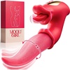 MOOLIGIRL Tongue Toy for Women – 3 in 1 Tongue Vibrator Women Sex Toys G Spot Vibrator with 10 Swinging & Vibration & Licking Modes, Female Sex Toys Thrusting Vibrator Adult Toys for Couples Sex Toy