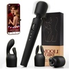 MOOLIGIRL Vibrator Wand Kits, Sex Toys for Women – 3 Silicone Attachments for Clitoral G Spot Vibrators, Nipple Toy, LCD Display, App Control, 10 Patterns, 4 Speeds, Adult Toys for Solo & Couples(Black)
