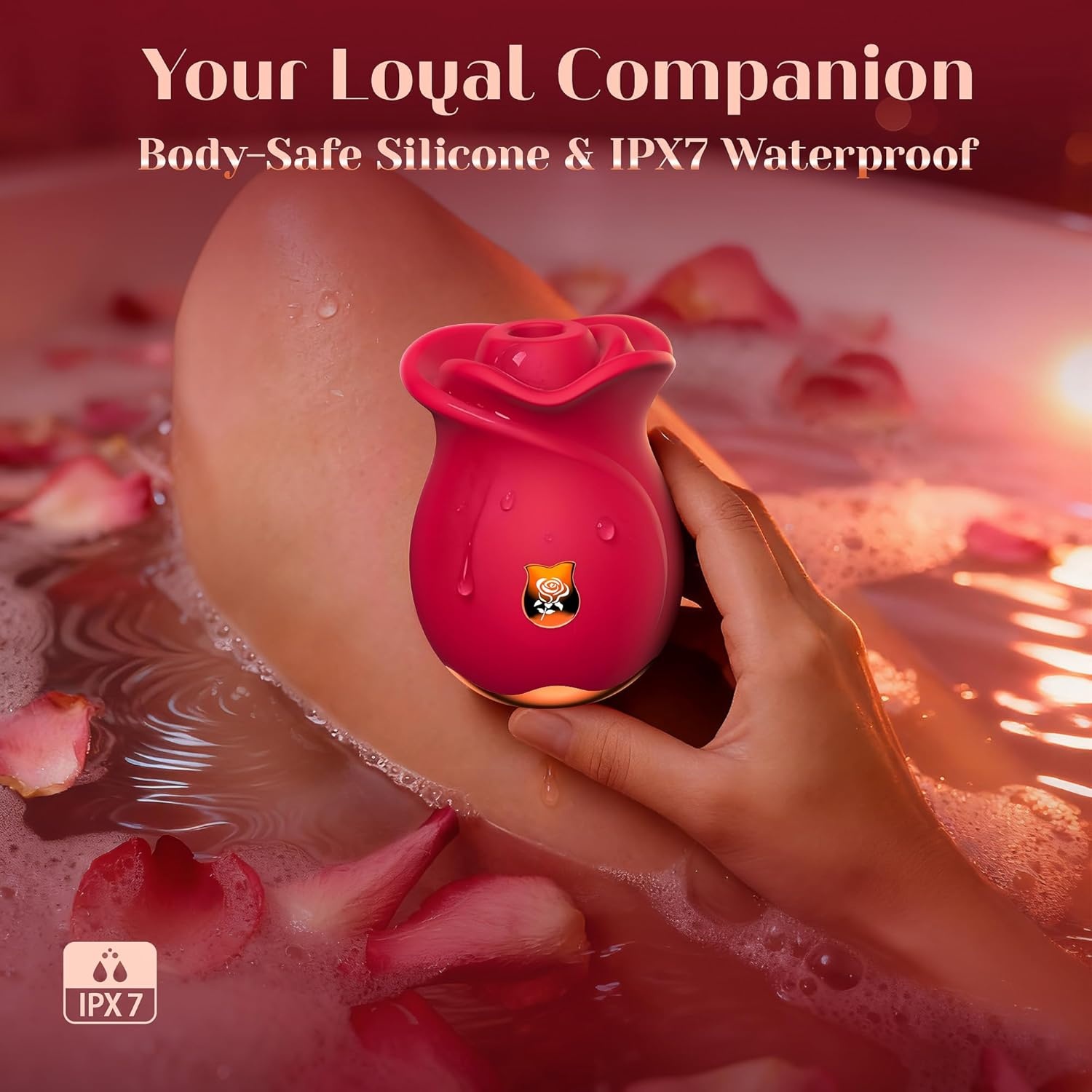 image:imageMOOLIGIRL Rose Toy Sex Toys Vibrator APP Women Adult Toys with 3 Intensity 7 Frequency Sucking amp 10 Vibrating Rose Sex Toy Sucker for Clit Nipple G Spot Vibrators for Female CouplesRed