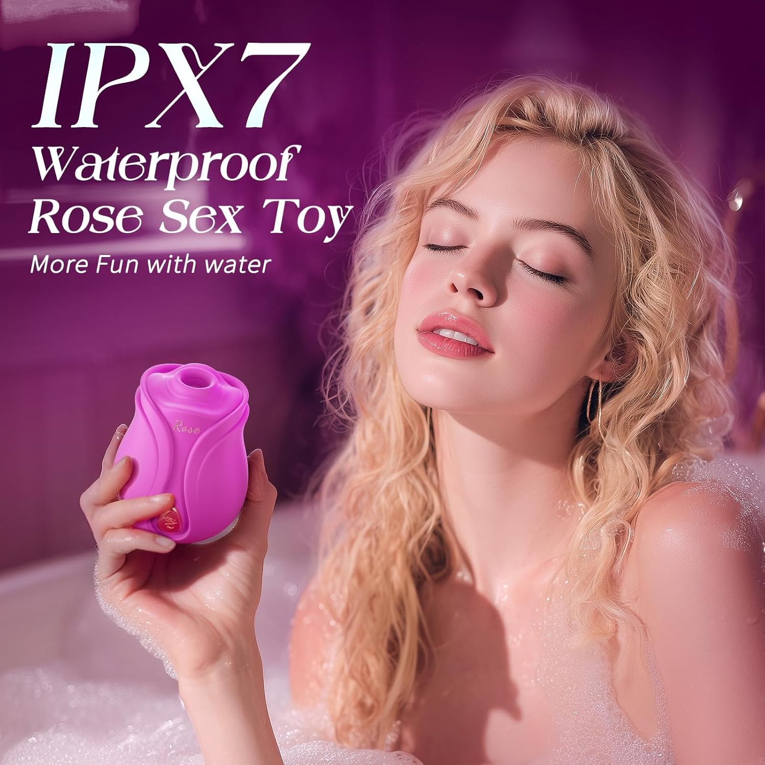 image:imageMOOLIGIRL Rose Toy Sex Toys Vibrator APP Women Adult Toys with 3 Intensity 7 Frequency Sucking amp 10 Vibrating Rose Sex Toy Sucker for Clit Nipple G Spot Vibrators for Female CouplesBright Pink