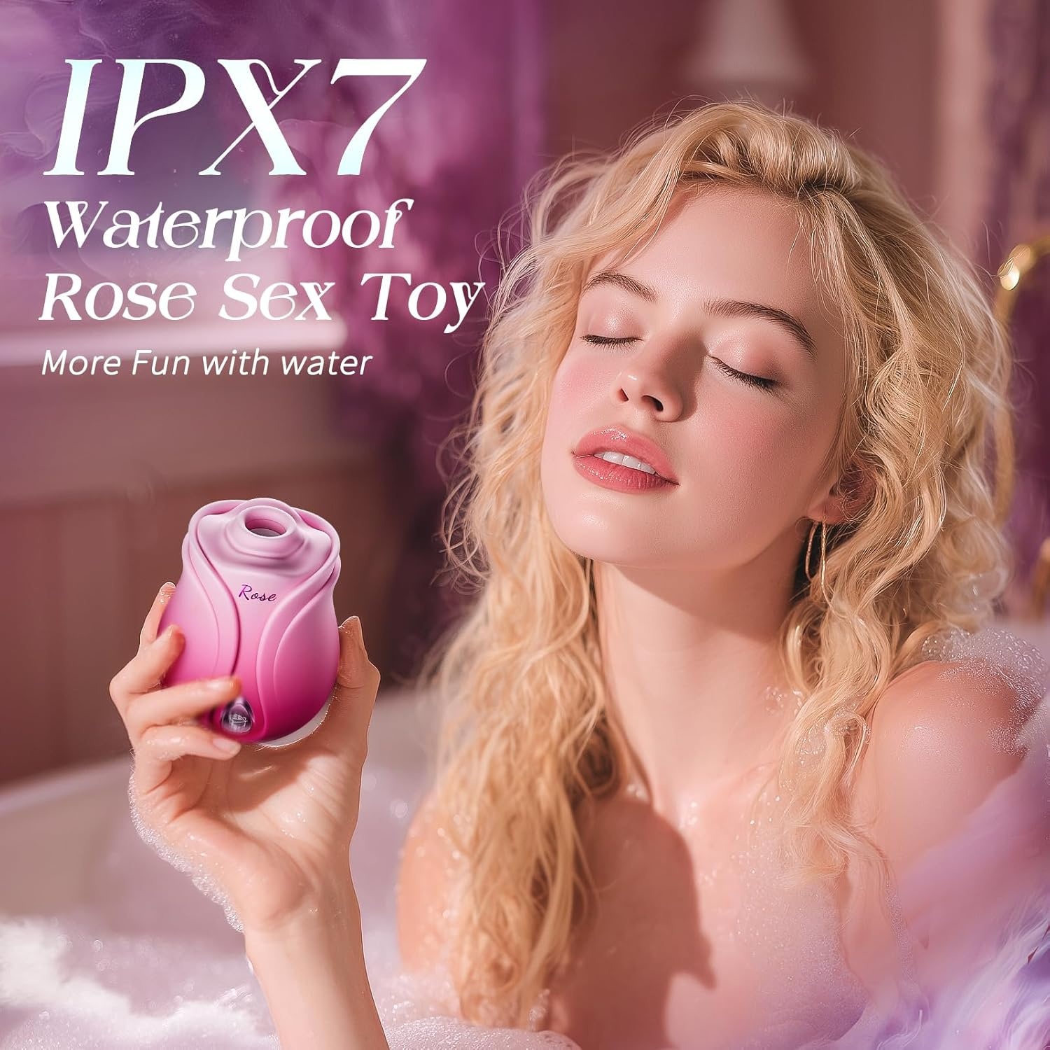 image:imageMOOLIGIRL Rose Toy Sex Toys Vibrator APP Women Adult Toys with 3 Intensity 7 Frequency Sucking amp 10 Vibrating Rose Sex Toy Sucker for Clit Nipple G Spot Vibrators for Female CouplesPink