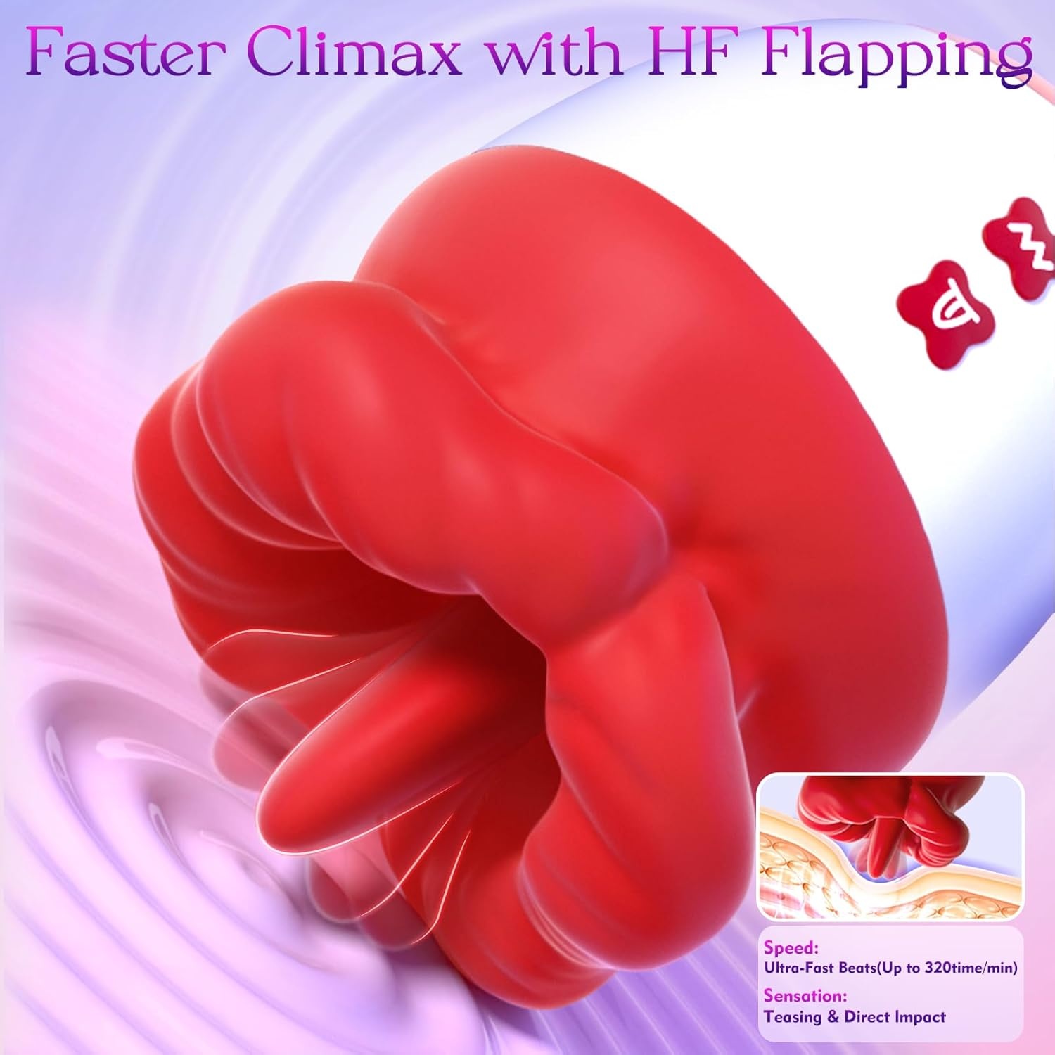 image:imageMOOLIGIRL Rose Toy Thrusting Dildo Vibrator App Control Sucking Adult Sex Toys for Women amp Couples 10 Suction amp 10 Thrusting Vibration Modes Waterproof Sex Toy for Clitoral GSpot SampM WhipsPassion Red