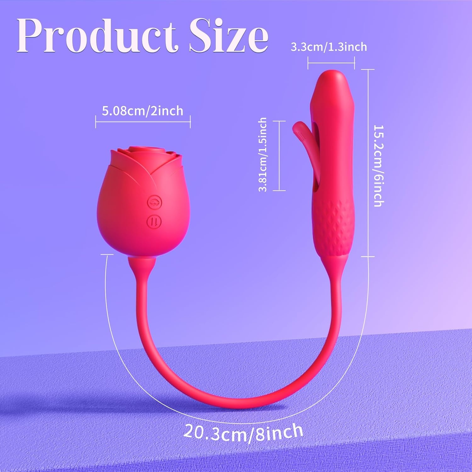 image:imageMOOLIGIRL Rose Toy Thrusting Dildo Vibrator App Control Sucking Adult Sex Toys for Women amp Couples 10 Suction amp 10 Thrusting Vibration Modes Waterproof Sex Toy for Clitoral GSpot SampM WhipsWine Red