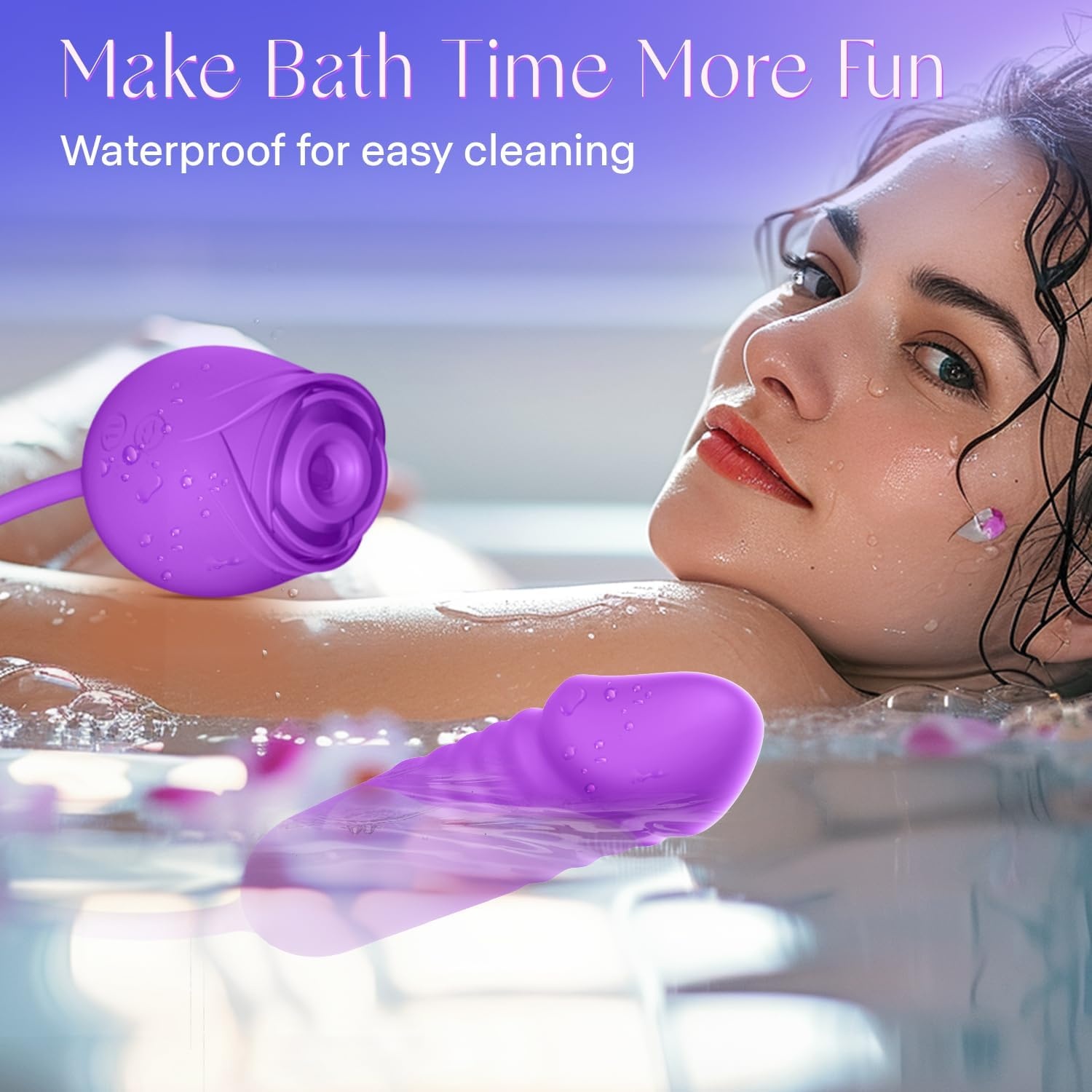 image:imageMOOLIGIRL Rose Toy Thrusting Dildo Vibrator App Control Sucking Adult Sex Toys for Women amp Couples 10 Suction amp 10 Thrusting Vibration Modes Waterproof Sex Toy for Clitoral GSpot SampM WhipsRoyal Purple