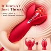 MOOLIGIRL Rose Toy Couple Vibrator Sex Toys for Women, Detachable Sucking Vibrator & Blooming Thrusting Dildo, 10 Modes, App AI Control Adult Toy for Female, G-Spot Clitoral Nipple Weights Sucker(Warm Red)