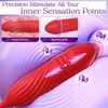 MOOLIGIRL Rose Toy Thrusting Dildo Vibrator, App Control Sucking Adult Sex Toys for Women & Couples, 10 Suction & 10 Thrusting Vibration Modes, Waterproof Sex Toy for Clitoral G-Spot S&M Whips(Passion Red)