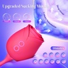 MOOLIGIRL Rose Toy Thrusting Dildo Vibrator, App Control Sucking Adult Sex Toys for Women & Couples, 10 Suction & 10 Thrusting Vibration Modes, Waterproof Sex Toy for Clitoral G-Spot S&M Whips(Royal Red)