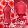 MOOLIGIRL Rose Toy Thrusting Dildo Vibrator, App Control Sucking Adult Sex Toys for Women & Couples, 10 Suction & 10 Thrusting Vibration Modes, Waterproof Sex Toy for Clitoral G-Spot S&M Whips(Vermilion Red)