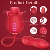 MOOLIGIRL Rose Toy Thrusting Dildo Vibrator, App Control Sucking Adult Sex Toys for Women & Couples, 10 Suction & 10 Thrusting Vibration Modes, Waterproof Sex Toy for Clitoral G-Spot S&M Whips(Vermilion Red)