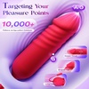 MOOLIGIRL Rose Toy Thrusting Dildo Vibrator, App Control Sucking Adult Sex Toys for Women & Couples, 10 Suction & 10 Thrusting Vibration Modes, Waterproof Sex Toy for Clitoral G-Spot S&M Whips(Light Red)