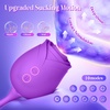 MOOLIGIRL Rose Toy Thrusting Dildo Vibrator, App Control Sucking Adult Sex Toys for Women & Couples, 10 Suction & 10 Thrusting Vibration Modes, Waterproof Sex Toy for Clitoral G-Spot S&M Whips(Royal Purple)