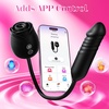 MOOLIGIRL Rose Toy Thrusting Dildo Vibrator, App Control Sucking Adult Sex Toys for Women & Couples, 10 Suction & 10 Thrusting Vibration Modes, Waterproof Sex Toy for Clitoral G-Spot S&M Whips(Olive Black)