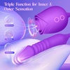 MOOLIGIRL Rose Toy Thrusting Dildo Vibrator, App Control Sucking Adult Sex Toys for Women & Couples, 10 Suction & 10 Thrusting Vibration Modes, Waterproof Sex Toy for Clitoral G-Spot S&M Whips(Royal Purple)