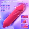 MOOLIGIRL Rose Toy Thrusting Dildo Vibrator, App Control Sucking Adult Sex Toys for Women & Couples, 10 Suction & 10 Thrusting Vibration Modes, Waterproof Sex Toy for Clitoral G-Spot S&M Whips(Royal Red)