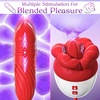 MOOLIGIRL Rose Toy Thrusting Dildo Vibrator, App Control Sucking Adult Sex Toys for Women & Couples, 10 Suction & 10 Thrusting Vibration Modes, Waterproof Sex Toy for Clitoral G-Spot S&M Whips(Passion Red)
