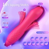 MOOLIGIRL Rose Toy Thrusting Dildo Vibrator, App Control Sucking Adult Sex Toys for Women & Couples, 10 Suction & 10 Thrusting Vibration Modes, Waterproof Sex Toy for Clitoral G-Spot S&M Whips(Wine Red)