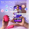 MOOLIGIRL Rose Toy Thrusting Dildo Vibrator, App Control Sucking Adult Sex Toys for Women & Couples, 10 Suction & 10 Thrusting Vibration Modes, Waterproof Sex Toy for Clitoral G-Spot S&M Whips(Royal Red)