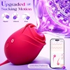 MOOLIGIRL Rose Toy Thrusting Dildo Vibrator, App Control Sucking Adult Sex Toys for Women & Couples, 10 Suction & 10 Thrusting Vibration Modes, Waterproof Sex Toy for Clitoral G-Spot S&M Whips(Light Red)