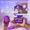 MOOLIGIRL Rose Toy Thrusting Dildo Vibrator, App Control Sucking Adult Sex Toys for Women & Couples, 10 Suction & 10 Thrusting Vibration Modes, Waterproof Sex Toy for Clitoral G-Spot S&M Whips(Royal Purple)