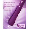 MOOLIGIRL Vibrator Wand Dual-Ended Dildo, APP Controlled Women Sex Toys with 9 + 9 Vibration Modes, IPX7 Waterproof Rechargeable G Spot Vibrators for Solo & Couple Play, Full-Body Relaxation(Purple)