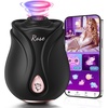 MOOLIGIRL Rose Toy Sex Toys Vibrator – APP Women Adult Toys with 3 Intensity 7 Frequency Sucking & 10 Vibrating, Rose Sex Toy Sucker for Clit Nipple, G Spot Vibrators for Female Couples(Black)