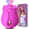 MOOLIGIRL Rose Toy Sex Toys Vibrator – APP Women Adult Toys with 3 Intensity 7 Frequency Sucking & 10 Vibrating, Rose Sex Toy Sucker for Clit Nipple, G Spot Vibrators for Female Couples(Bright Pink)