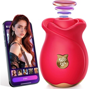 MOOLIGIRL Rose Toy Sex Toys Vibrator – APP Women Adult Toys with 3 Intensity 7 Frequency Sucking & 10 Vibrating, Rose Sex Toy Sucker for Clit Nipple, G Spot Vibrators for Female Couples(Red)